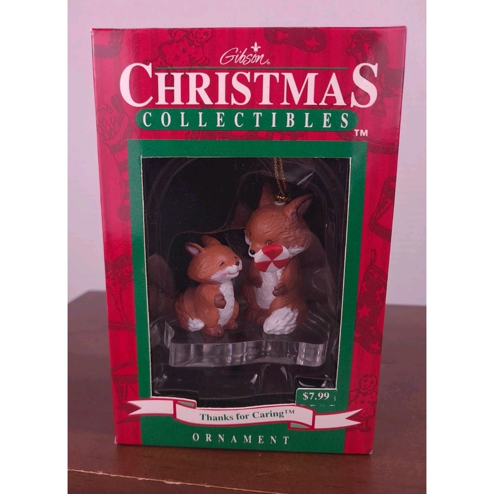 Vintage Gibson Christmas Collectibles Ornament 1995 Thanks For Caring